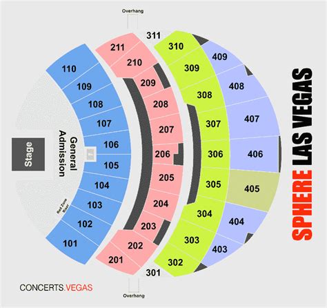 seating chart at the sphere.